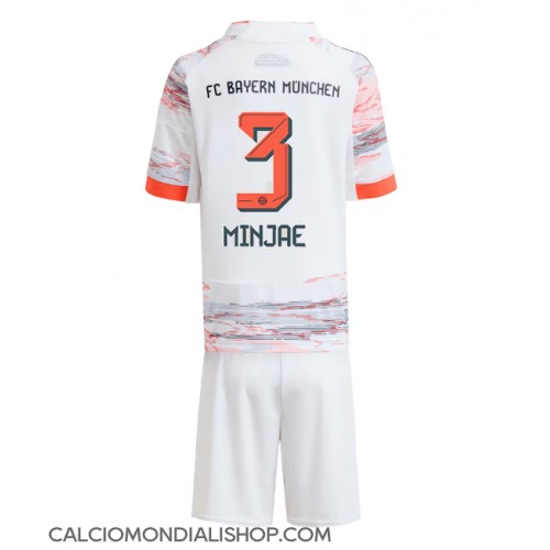 Maglie da calcio Bayern Munich Kim Min-jae #3 Seconda Maglia Bambino 2025-26 Manica Corta (+ Pantaloni corti)